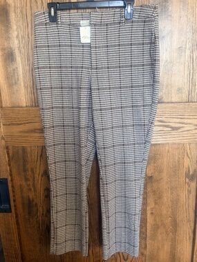 🤎NEW🤎 FREE PEOPLE Houndstooth Stretch cropped pants